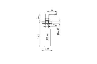 Дозатор Granula 05 D, ГРАФИТ (ЧЁРНО-СЕРЫЙ)